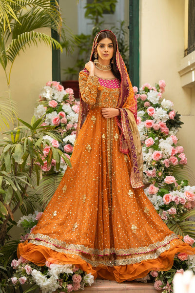 Royal Front Open Pishwas Lehenga Pakistani Bridal Dress Thedesignersaree 0414