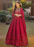 Beautiful Dark Red Color Stylish Fancy Gown For Women