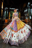 Designer Multy Color  Kaliyaari Lehenga Choli Set With real Mirror Work