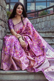 Dashing Purple Soft Silk Jacquard Saree Online