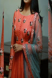 Online Orange Color  Kurti With Net Dupatta TDS2561