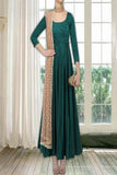 Fabulous Rama Dark Green Color Heavy Work Gown TDS2275