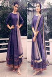 Online Purple Color Heavy Rayon Suit With Bottom Dupatta TDS2648