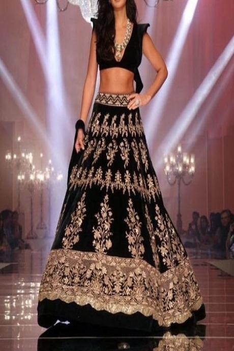 Buy Blue Handwoven Galeecha Printed Multi Layered Lehenga with Crop Top by  SVA BY SONAM & PARAS MODI at Ogaan Online Shopping Site