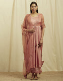 Rose Pink Zilmil Dupatta