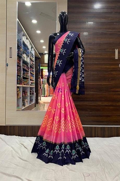 Buy Pink Sarees for Women by AWESOME Online | Ajio.com