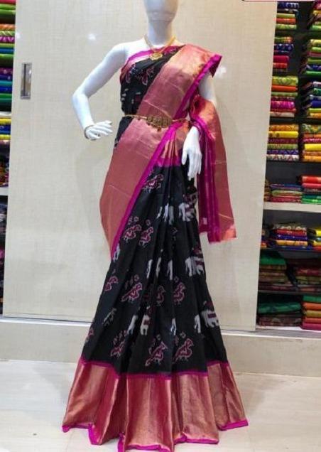 Ikkat Sarees Online - Shop Authentic Designed Ikat Saree | Ikkat saree,  Saree, Checks saree