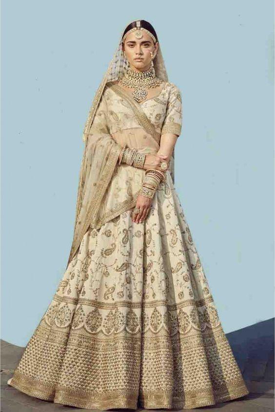 Buy Off White Lehenga And Blouse Cotton Mulmul Embroidered Embellished Set  For Women by PREEVIN Online at Aza Fashions.