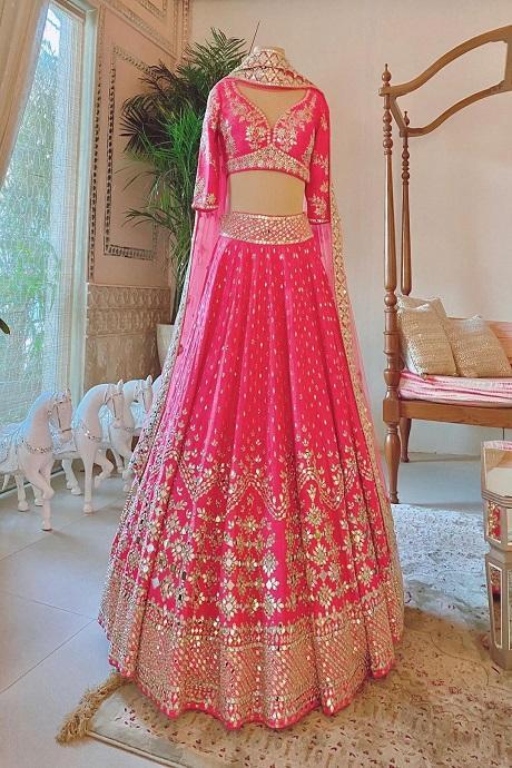 Buy Designer Maroon Fancy Thread Work With Sequence Work Lehenga With Designer  Blouse Indian Style Dupatta Party Wear Lehenga Choli Online in India - Etsy