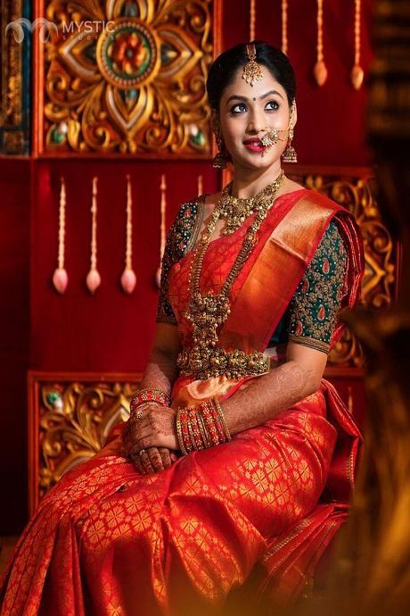 Buy Orange Pure Pattu Silk Wedding Wear Weaving Saree Online From Wholesale  Salwar.