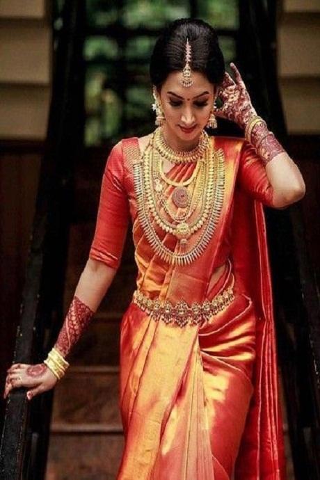 Embroidered Net Saree in Red | Saree designs, Fancy sarees, Indian sari  dress