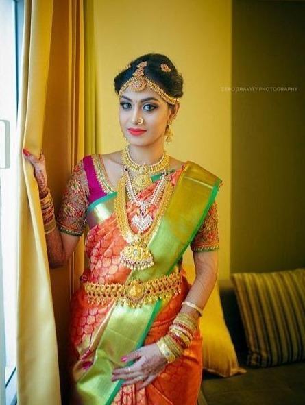 Latest) South Indian Pure Banarasi Silk Saree For Wedding