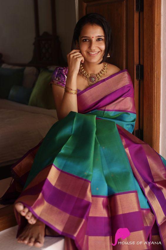 15 Beautiful Designs of Multi Colour Sarees for Bright Look