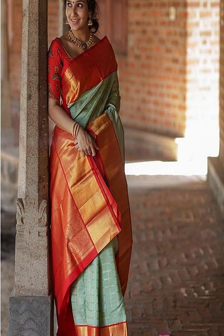 Firozi Banarasi Saree – Mohsin Textiles