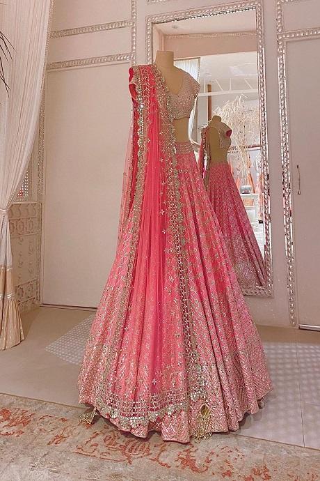 Pastel Green Lehenga Choli In Net | Lehnga designs, Party wear indian  dresses, Designer bridal lehenga