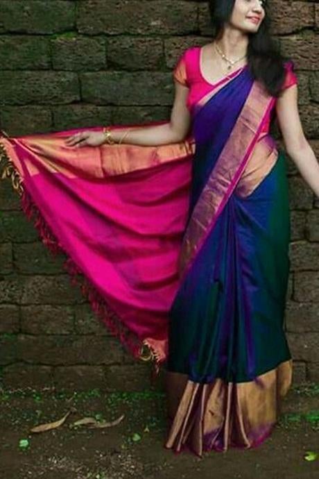 Pretty Ladies in kanchi Pattu Sarees - Saree Blouse Patterns