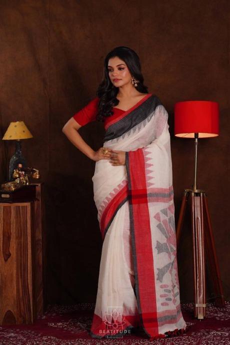 Pure & Comfort Khadi Sarees Online - Linen, Cotton & Silk Fabrics –  Avishya.com