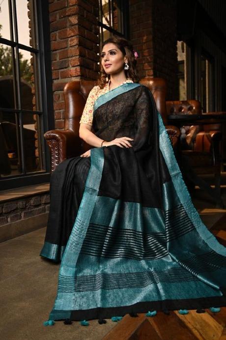 Buy Black Designer Saree Leheriya With Gota Patti Work and Red Border  Golden Lace Online in USA – Pure Elegance