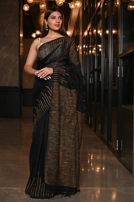 Black Cotton Saree  Black cotton saree, Saree designs, Saree