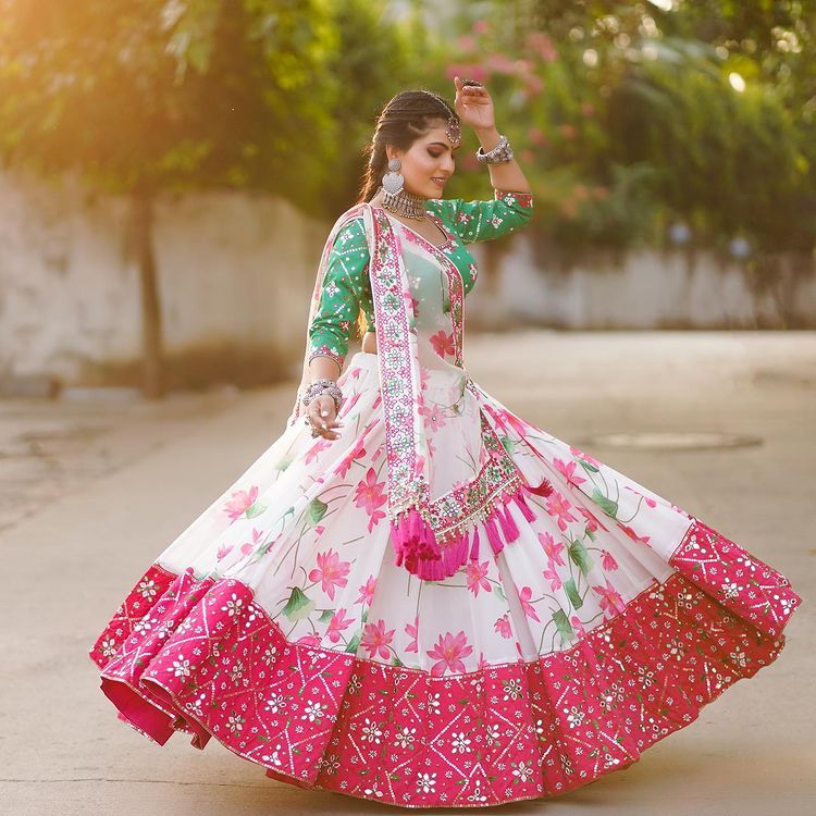 Buy ROKKLIKE Women Off White Embroidered Net Semi Stitched Lehenga Choli,  Free size Online at Best Prices in India - JioMart.