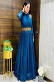 Attractive Blue Color Designer Party Wear Gown Designs