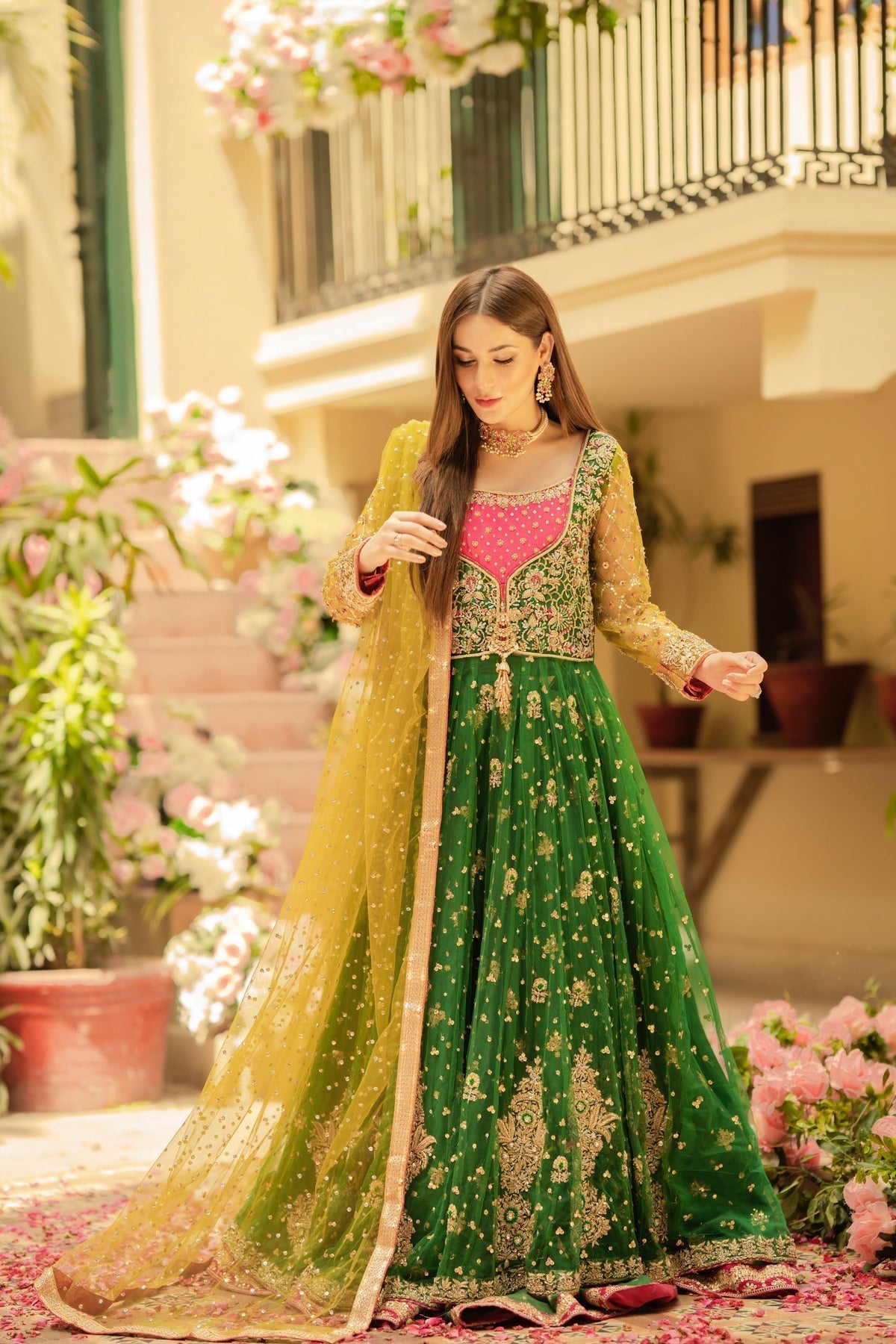 Paaie LLC | https://www.paaie.com/collections/lehenga-gown /products/sea-green-net-embroidered-floral-lehenga-for-party-wear-d338 One  of our most love... | Instagram