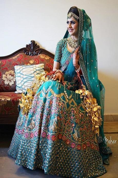 Blue Color Embroidery Work Designer Georgette Lehenga Choli