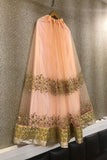 Appealing Light Orange  Colored Soft Net Lehenga Choli TDS4918