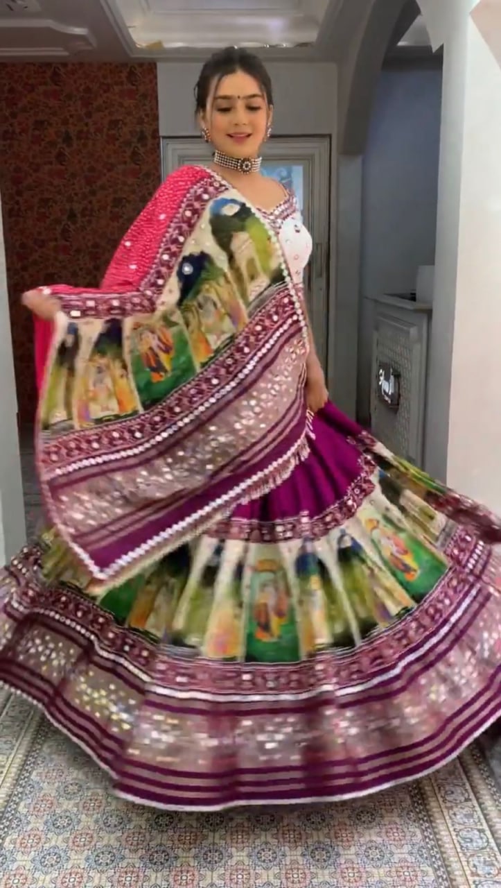 Lehenga choli ,the real essence of gujarati with patola and bandhani p –  www.soosi.co.in