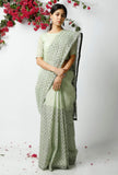 Art Silk Wedding Designer Traditional Saree in Green Color