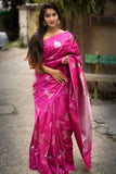 Elegant Pink Colored  Designer Saree soft pure cotton sarees