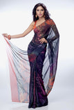 Purple Banarasi Silk Saree With Blouse Design 2021