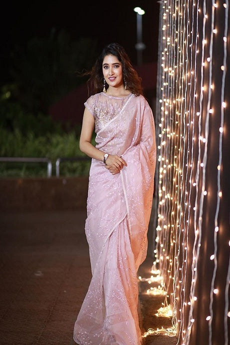 Pure kanjivaram silk saree deep violet and light pink with allover zar –  Prashanti Sarees