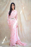 Pink  Colour Vichitra Silk Party Wear Designer Saree