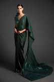 Green Colored Fancy Multi Party Designer Saree