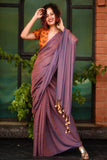 Sightly Maroon Colored Designer Saree