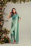 Glorious Green  Colored Soft Silk Party Wear Saree Design