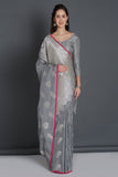 Fancy Important Fabrics Functional Wear Saree in Grey color