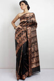Black  Color Stylish Party Wear Art Silk Fabric Embroidered Saree