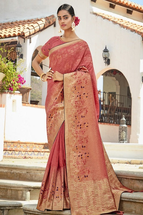 Beige, Peach Georgette Peach And Beige Color Embroidered Designer Wedding  Saree at Rs 5725 in Surat