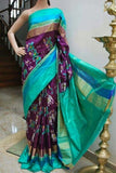 Artistic Green And Pink Color Designer Silk Saree  With Price