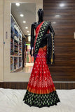 Adning Red  Color Designer Silk Saree With Saree Blouse Designs