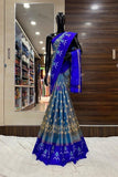 Divine Blue Color Designer Soft Silk Sequence Saree