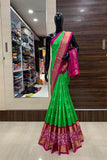 Amazing Green Color Soft Silk Designer Saree Fancy Online Shopping