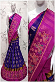 Purple And Pink Color Jacquard Weaving Soft Designer Silk Saree Style