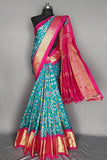 Adning Blue Color Designer Silk Traditional Saree