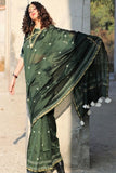 Entrancing Green Color Color Soft Silk Saree fashion style