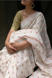 Off White Art Silk Saree With Art Silk Blouse