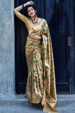 Beautiful Yellow  Color Designer Silk fancy sarees online shopping
