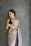 Arreting Gray Color  Designer Digital Print Saree for Party Wear